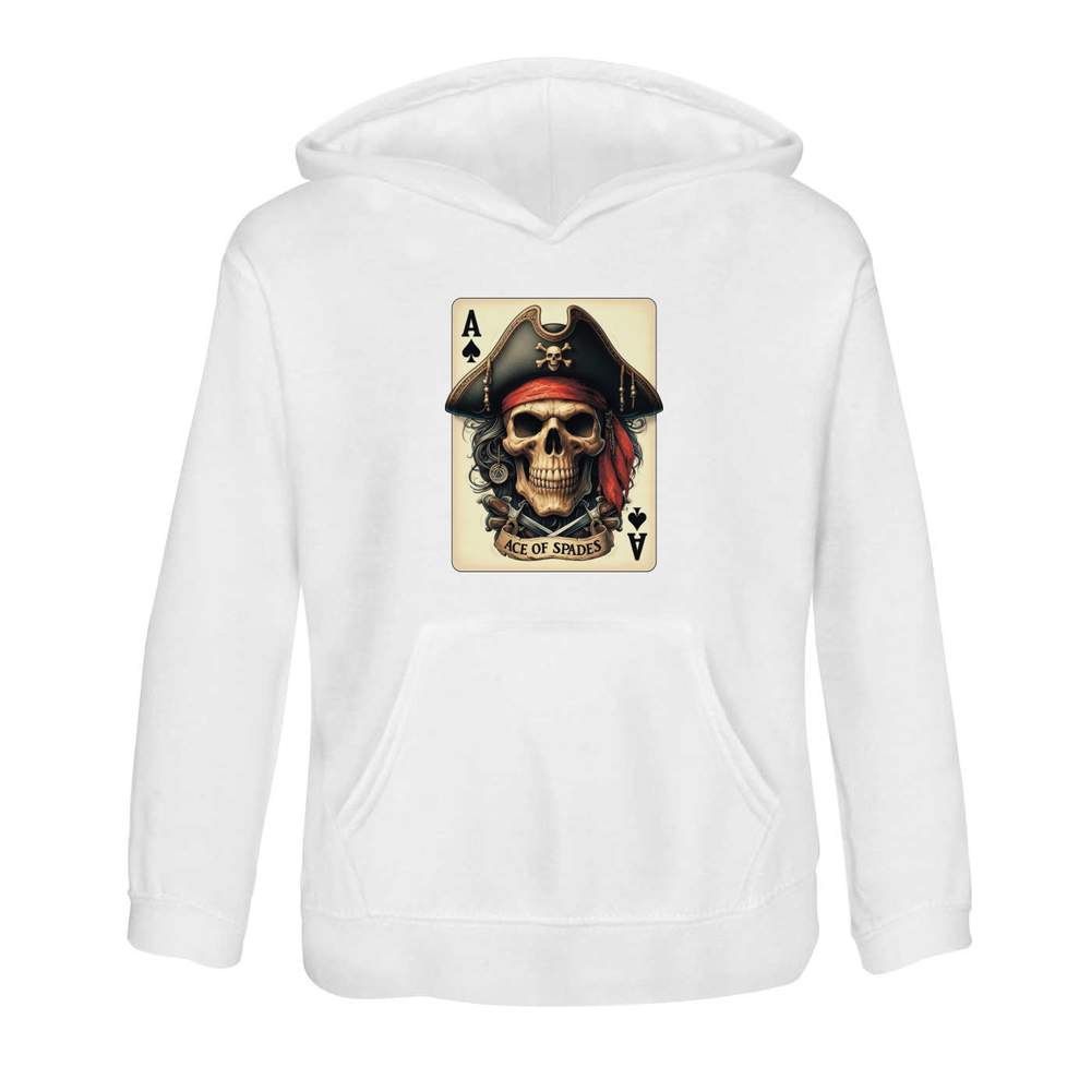 'Pirate Skull Ace Of Spades' Children's Hoodie / Hooded Sweater (KO056019)