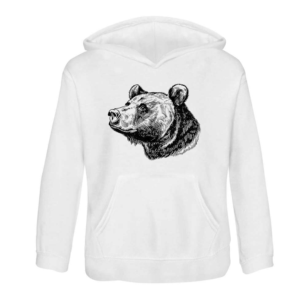 'Grizzly Bear Portrait' Children's Hoodie / Hooded Sweater (KO056460)