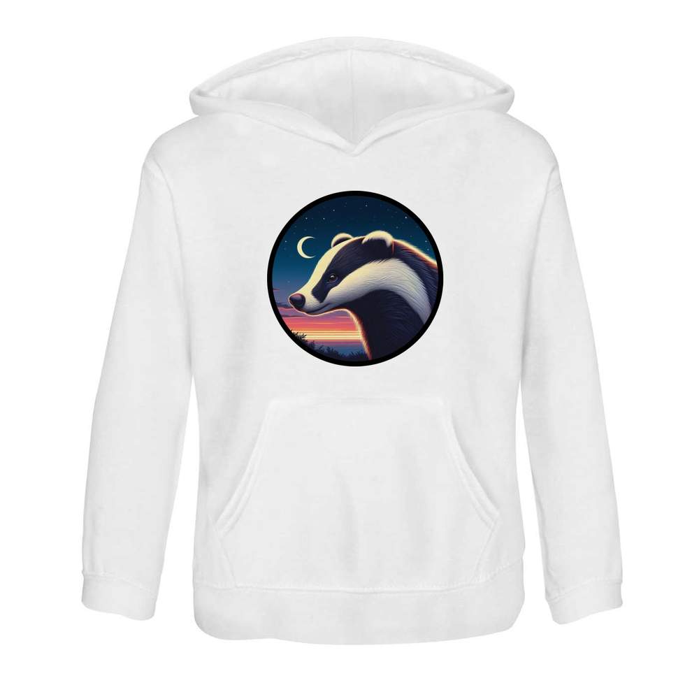 'Badger By Moonlight' Children's Hoodie / Hooded Sweater (KO057335)