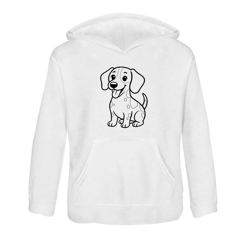 'Happy Sitting Jack Russell' Children's Hoodie / Hooded Sweater (KO057873)