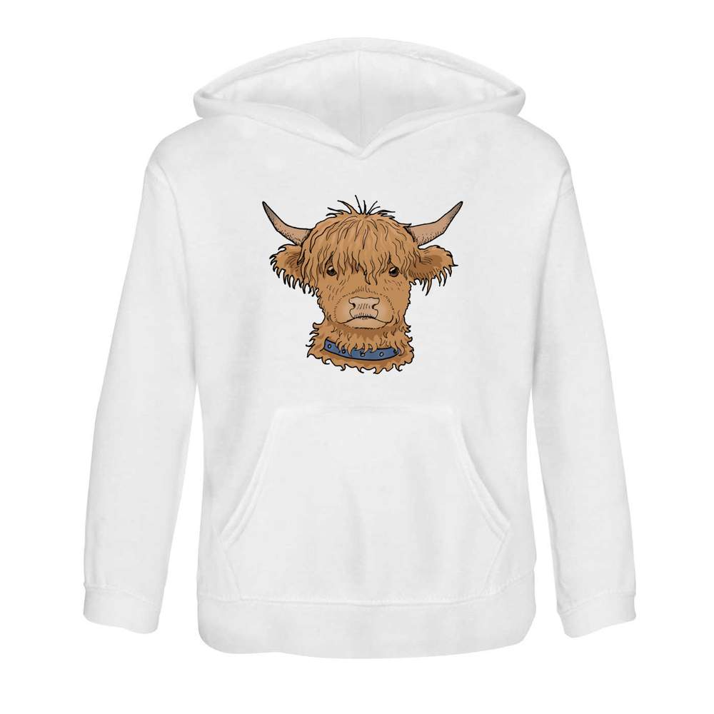 'Highland Cow Head' Children's Hoodie / Hooded Sweater (KO058279)