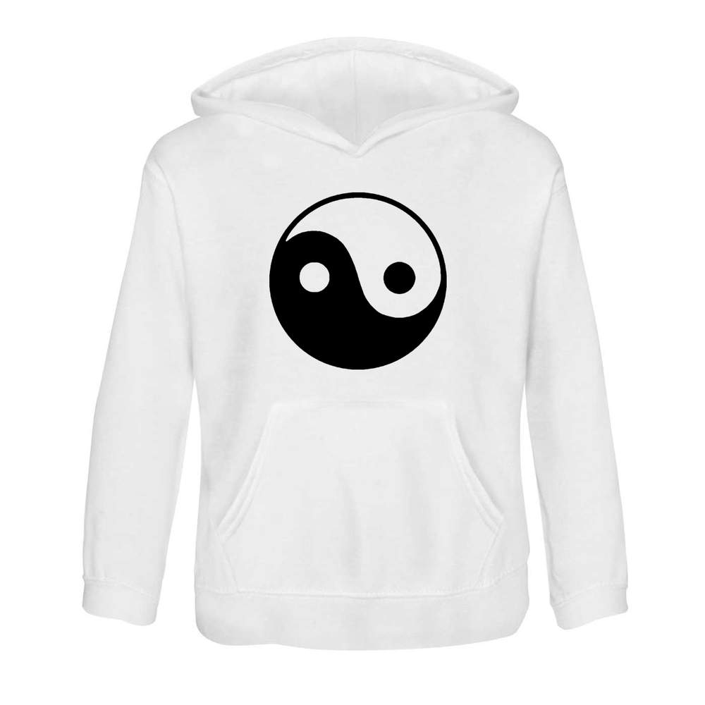 'Yin Yang Symbol' Children's Hoodie / Hooded Sweater 7-8 Years (KO00024654)