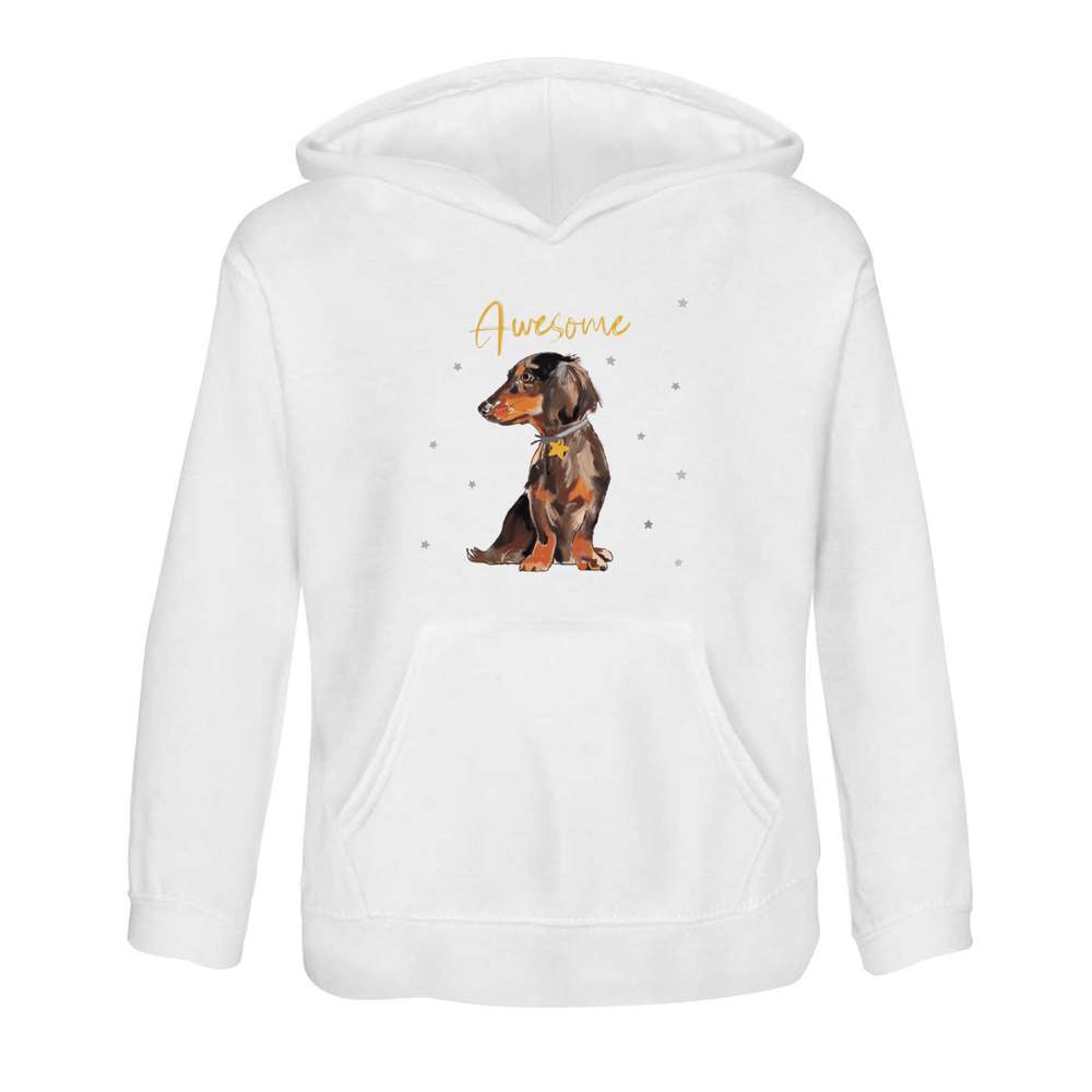 'Awesome Star Sausage Dog ' Children's Hoodie / Hooded Sweater (KO038580) - Picture 7 of 15