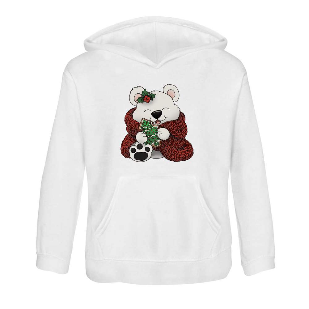 'Christmas Blanket Polar Bear' Children's Hoodie / Hooded Sweater (KO051215) - Picture 7 of 15