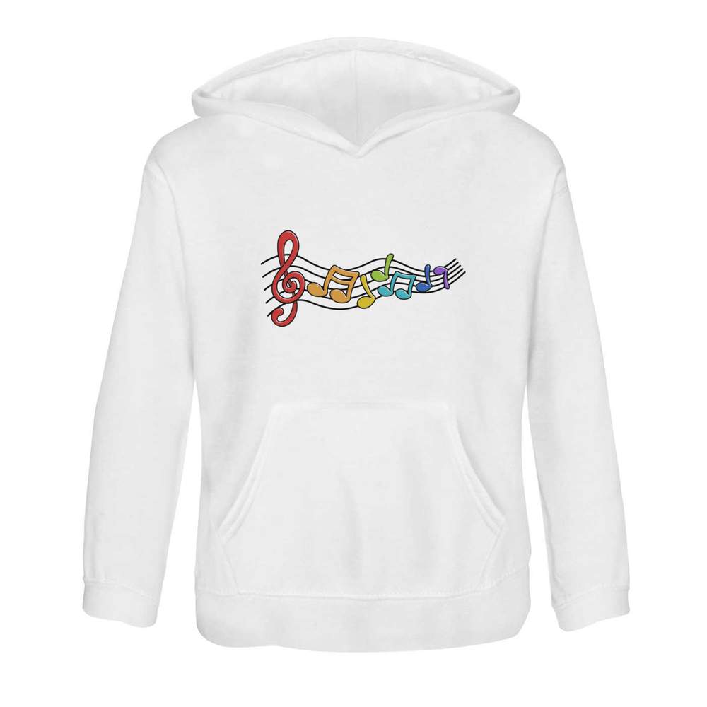 'Music Notes' Children's Hoodie / Hooded Sweater 9-11 Years (KO00048235)
