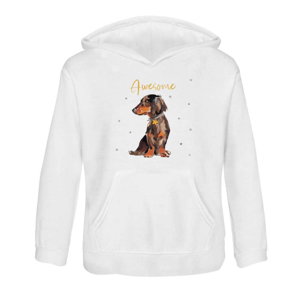 'Awesome Star Sausage Dog ' Children's Hoodie / Hooded Sweater (KO038580) - Picture 10 of 15