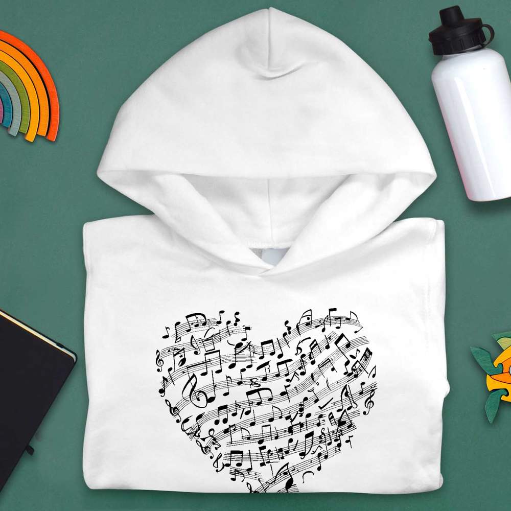 'Music Heart' Children's Hoodie / Hooded Sweater (KO048856) - Picture 12 of 15