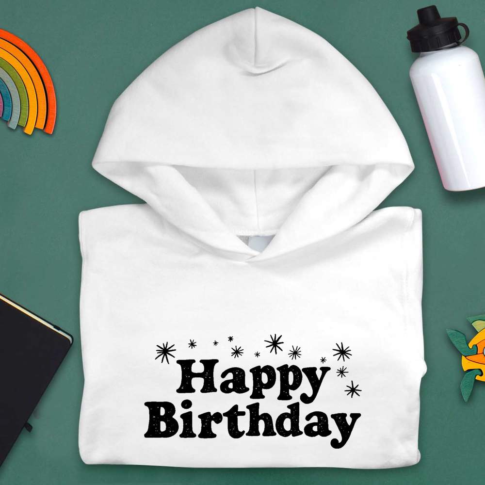 'Happy Birthday with Stars' Children's Hoodie / Hooded Sweater (KO050792) - Picture 12 of 15