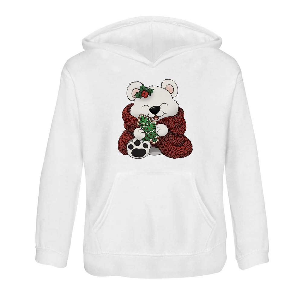 'Christmas Blanket Polar Bear' Children's Hoodie / Hooded Sweater (KO051215) - Picture 10 of 15
