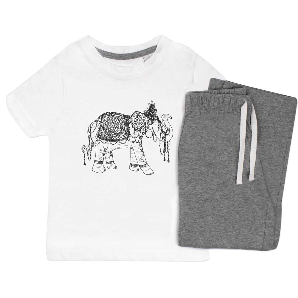 'Decorated discount Elephant' Kids Nightwear KP004568 Pyjama Set Discount is also underway