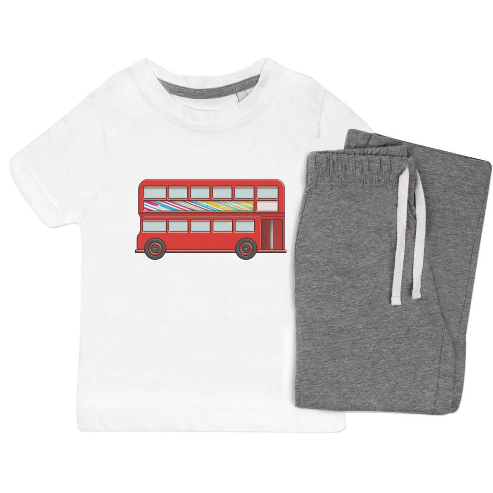 'London Bus' Kids Nightwear / Pyjama Set (KP024800) - Picture 3 of 10