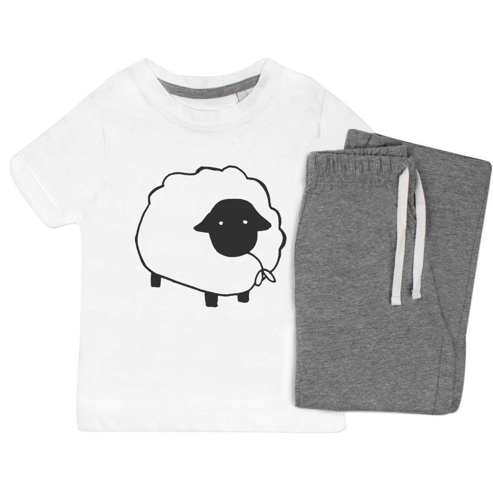 'Cute Sheep' Kids Nightwear KP011786 Set Special price Nashville-Davidson Mall Pyjama