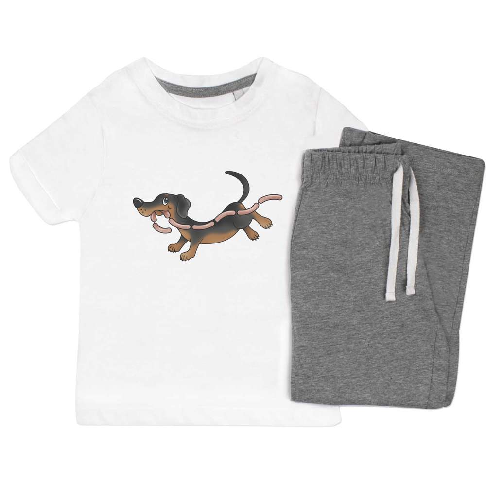 'Sausage Dog' Kids Nightwear / Pyjama Set (KP024416) - Picture 3 of 10