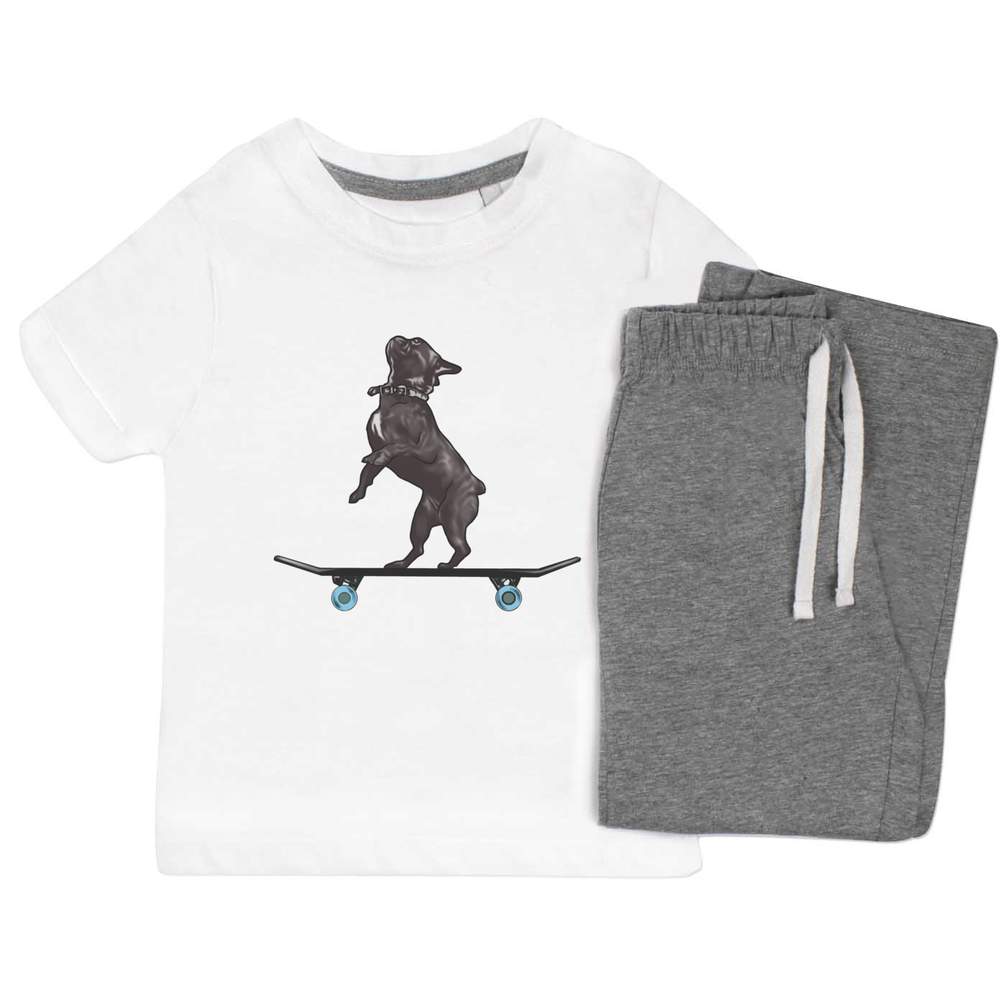 'Skateboard Dog' Kids Nightwear Pyjama Outlet ☆ Free Shipping Set KP031188 Minneapolis Mall