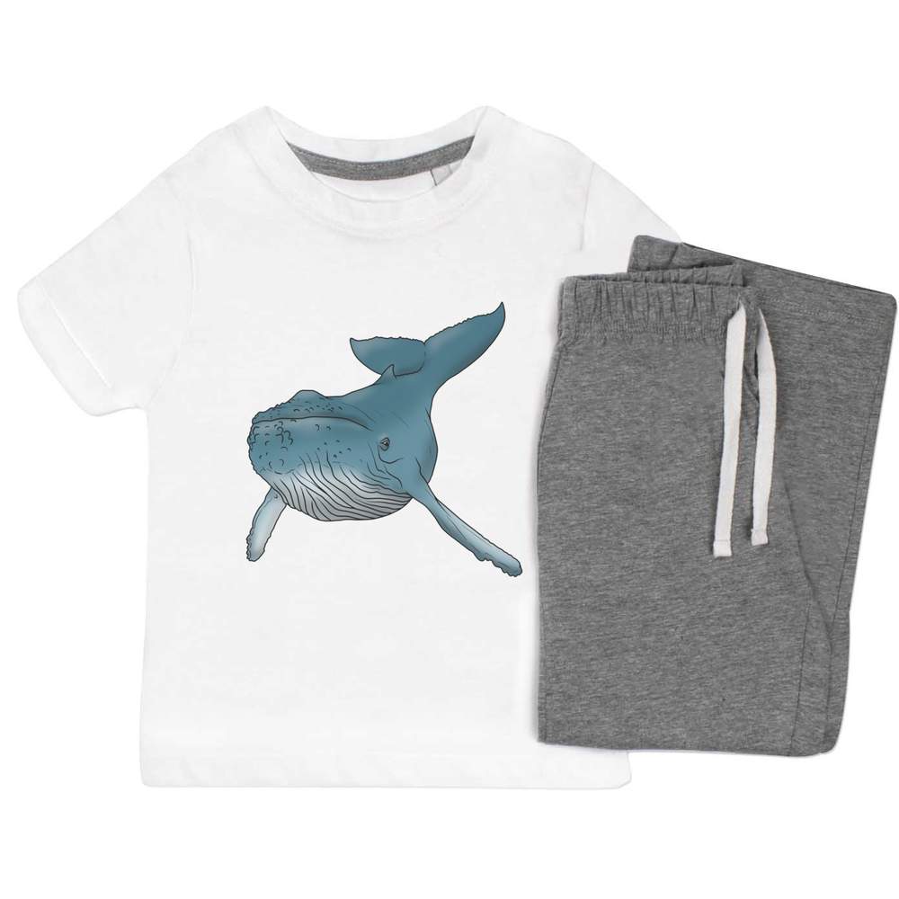 'Humpback Whale' Kids Nightwear / Pyjama Set (KP034849) - Picture 3 of 10