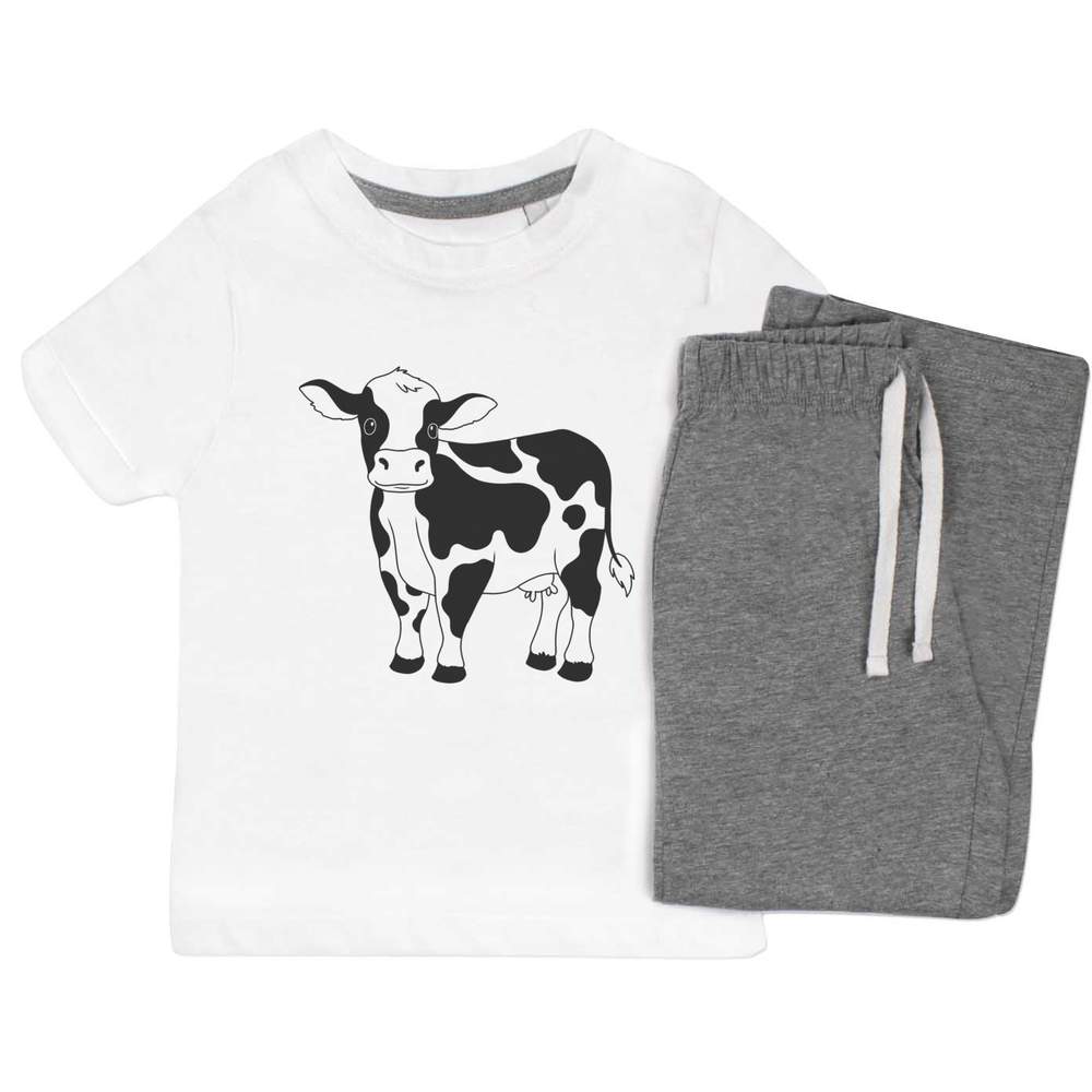 'Cute Dairy Cow' Kids Nightwear / Pyjama Set (KP051447) - Picture 3 of 10