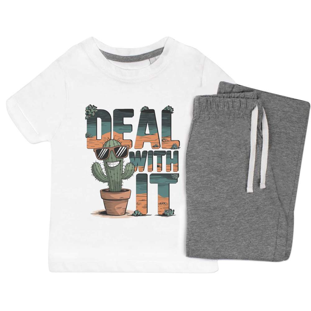 'Deal With It' Kids Nightwear / Pyjama Set (KP052535)