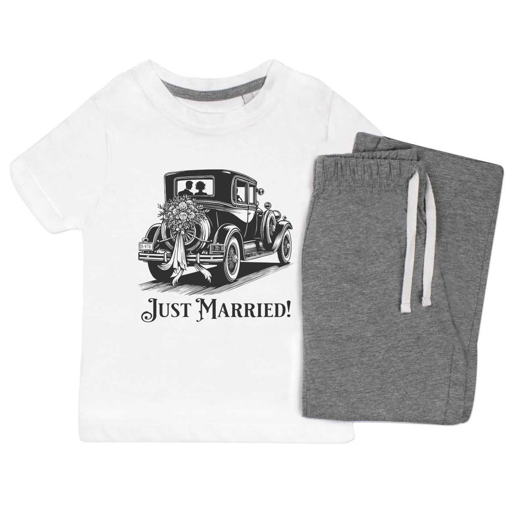 'Vintage Wedding Car' Kids Nightwear / Pyjama Set (KP053818) - Picture 3 of 10