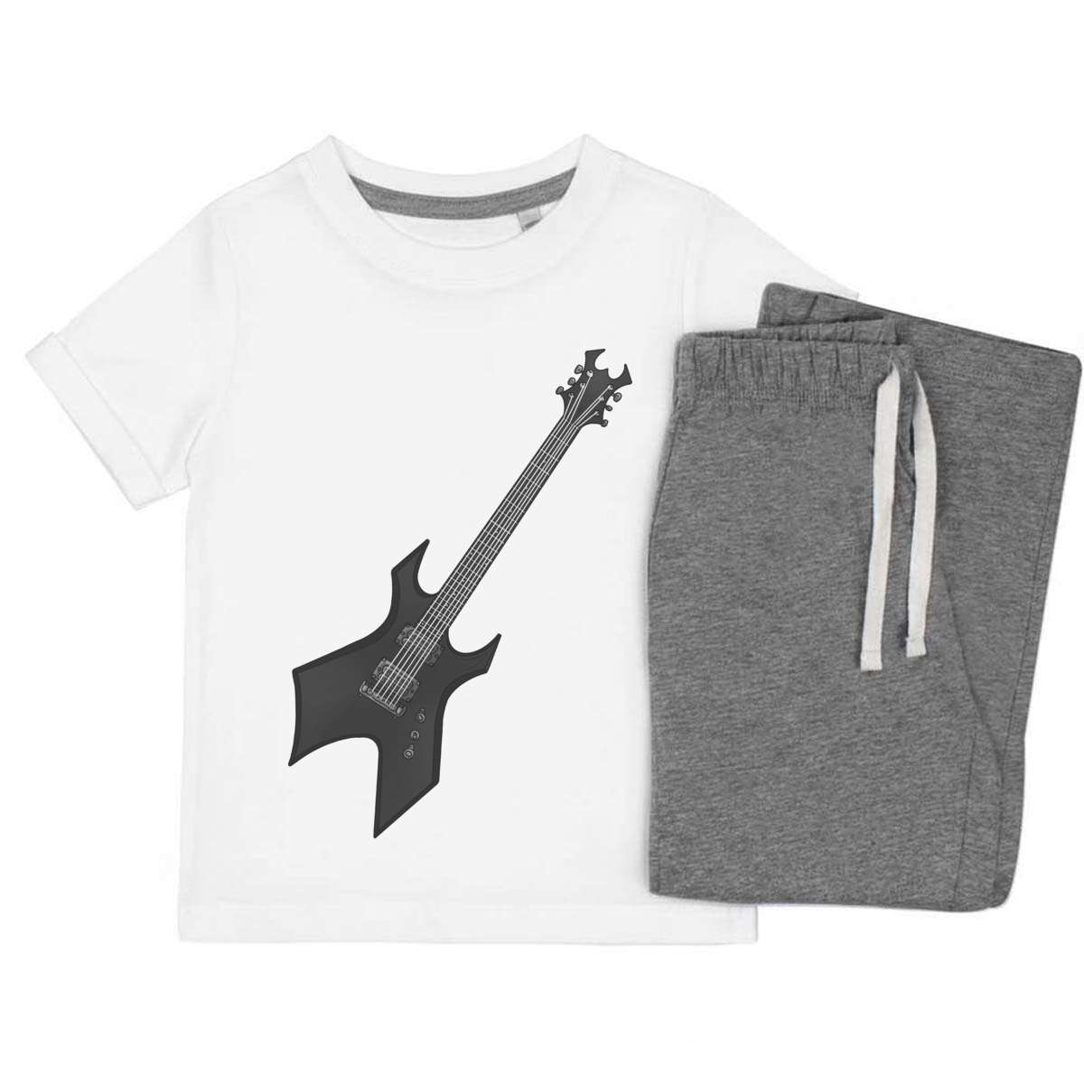 'Heavy Metal Guitar' Kids Cotton Pyjama Set - Children's Nightwear / Sleepwear for Boys and Girls (KP054561)