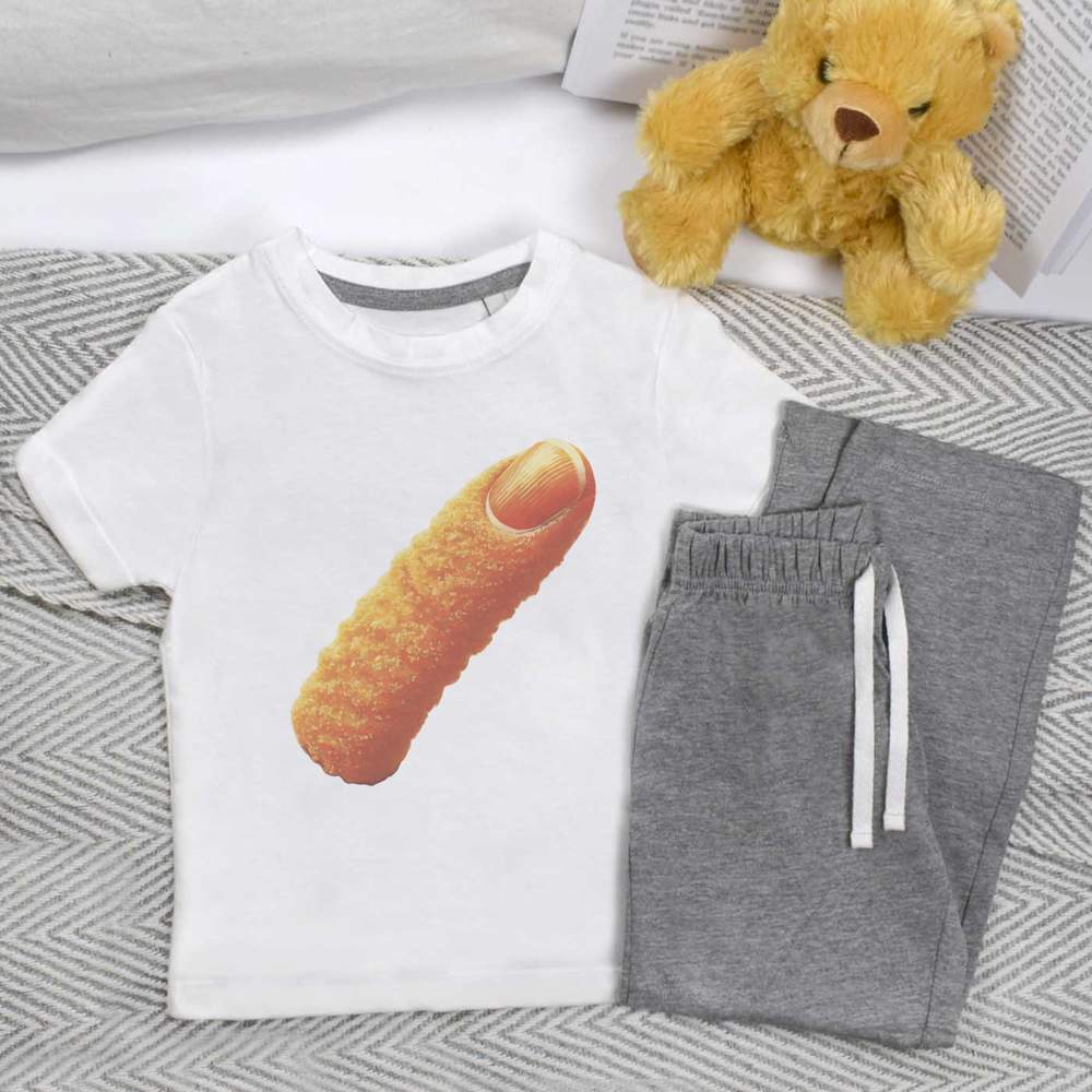 'Funny Fish Finger' Kids Nightwear / Pyjama Set (KP051901) - Picture 4 of 10