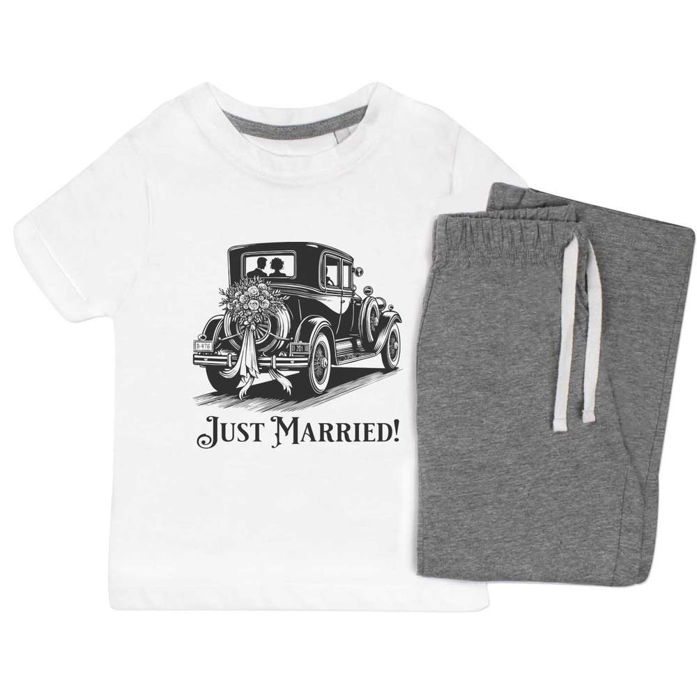 'Vintage Wedding Car' Kids Nightwear / Pyjama Set (KP053818) - Picture 5 of 10