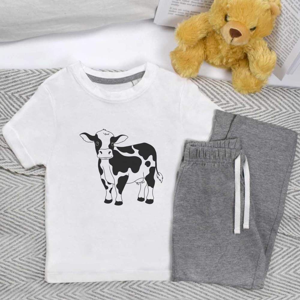 'Cute Dairy Cow' Kids Nightwear / Pyjama Set (KP051447) - Picture 6 of 10
