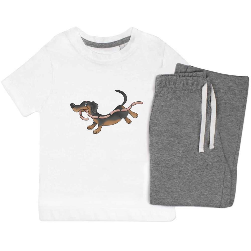 'Sausage Dog' Kids Nightwear / Pyjama Set (KP024416) - Picture 7 of 10