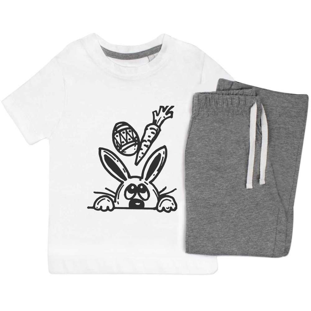 'Rabbit, Carrot & Easter Egg' Kids Nightwear / Pyjama Set (KP037735) - Picture 7 of 12