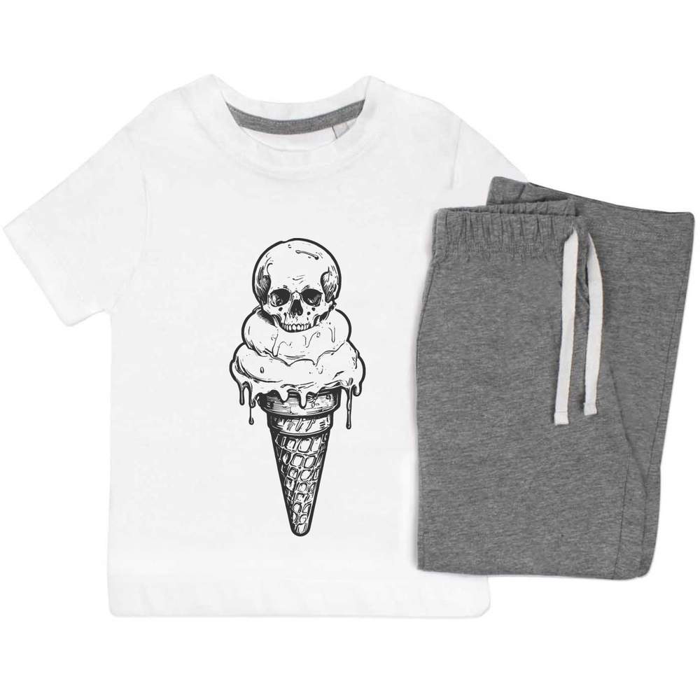 'Skull Icecream' Kids Nightwear / Pyjama Set (KP046559) - Picture 7 of 10