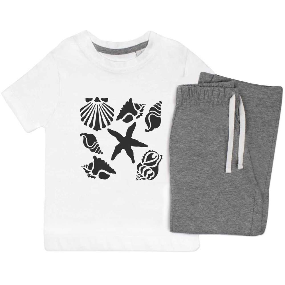 'Sea Shells & Starfish' Kids Nightwear / Pyjama Set (KP048660) - Picture 7 of 10