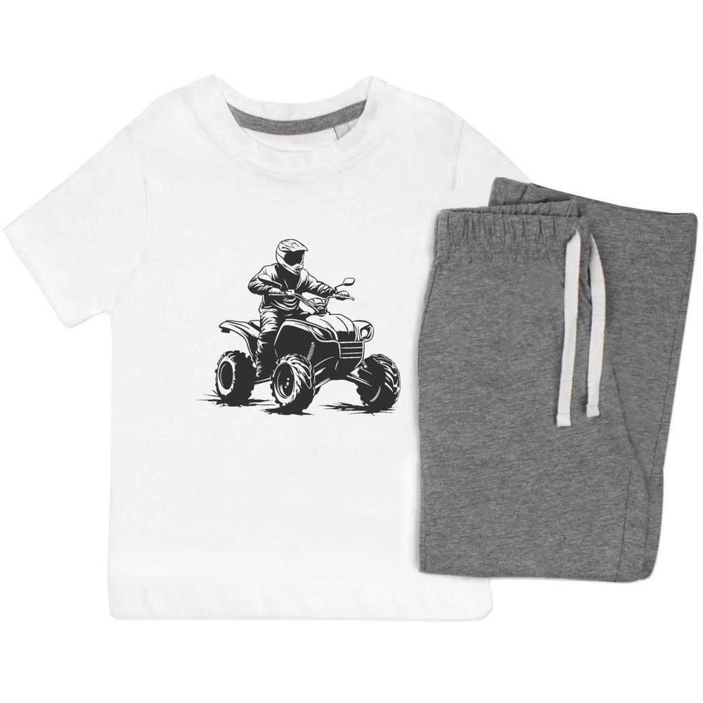 'Rider on Quad Bike' Kids Nightwear / Pyjama Set (KP049498) - Picture 7 of 10