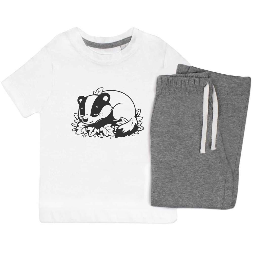 Kinder Nachtwäsche-/Pyjama-Set "Sleepy Badger" (KP056699) - Bild 7 von 10