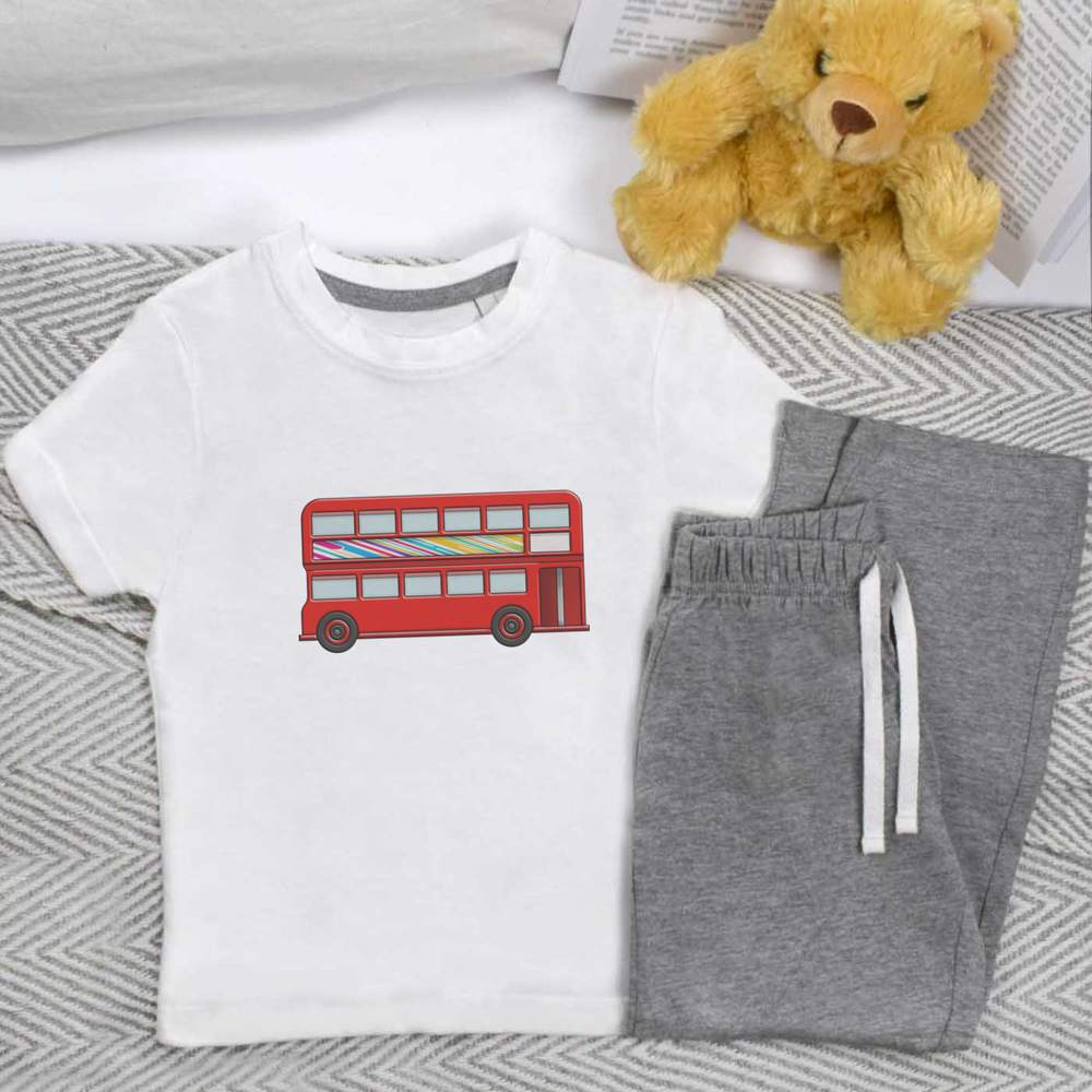 'London Bus' Kids Nightwear / Pyjama Set (KP024800) - Picture 8 of 10