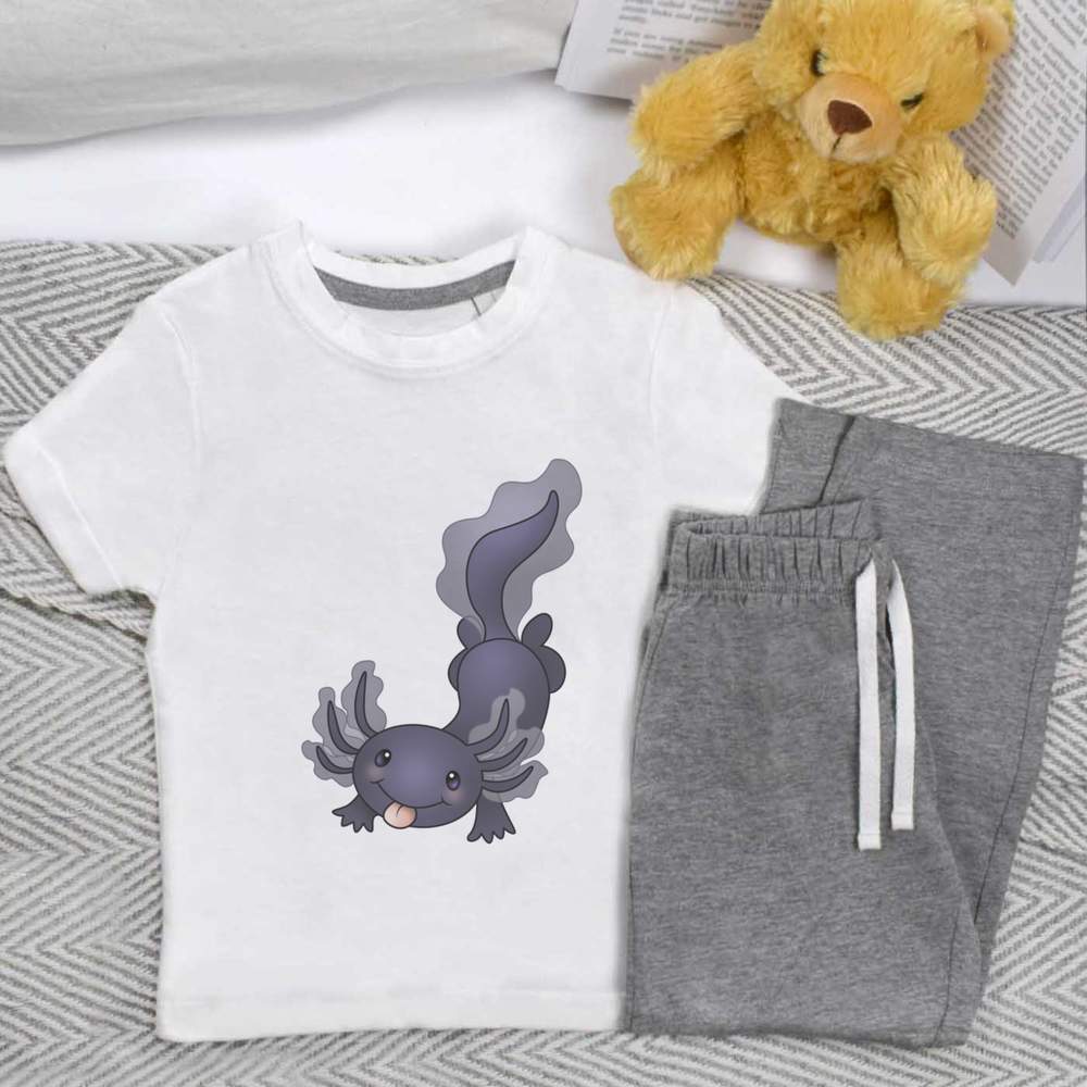 'Cute Axolotl' Kids Nightwear / Pyjama Set (KP038228) - Picture 8 of 10