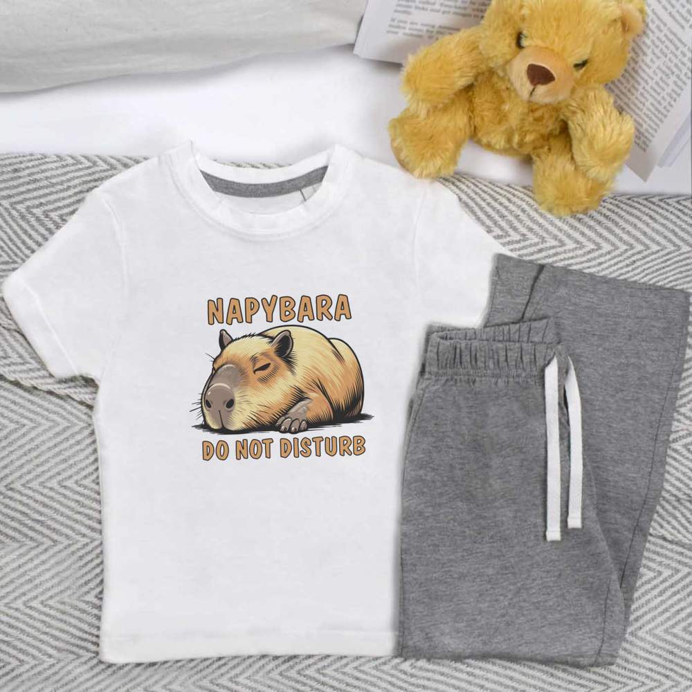 'Capybara Nap' Kids Nightwear / Pyjama Set (KP048823) - Picture 8 of 10