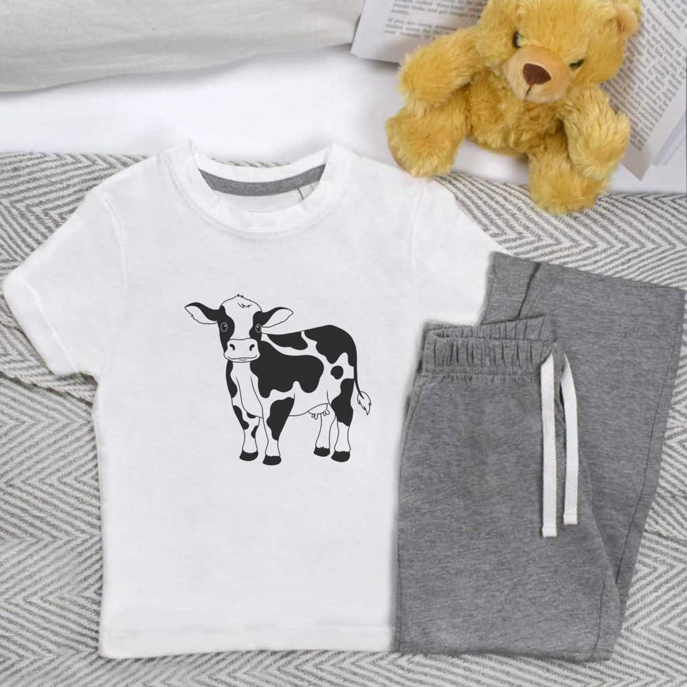 'Cute Dairy Cow' Kids Nightwear / Pyjama Set (KP051447) - Picture 8 of 10