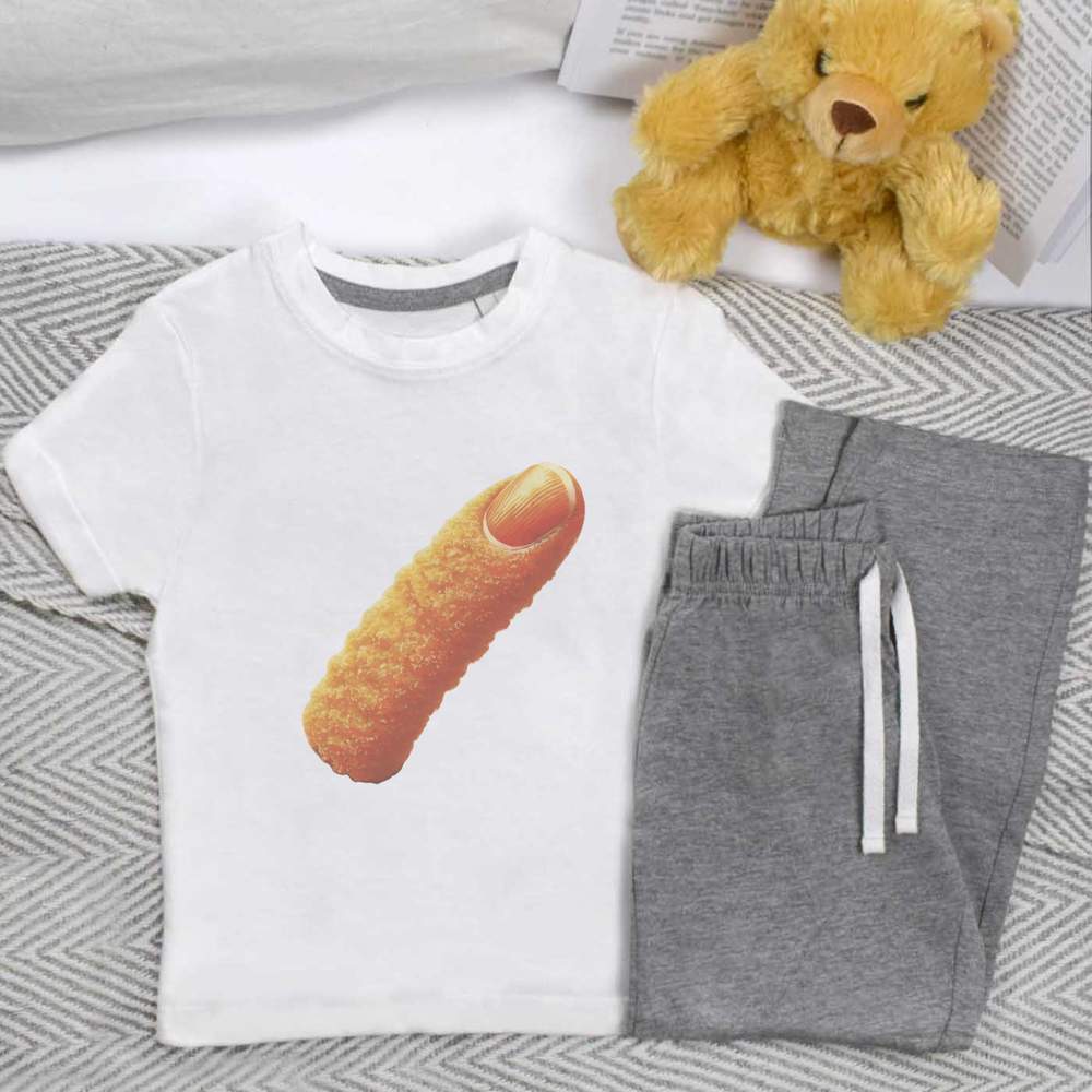 'Funny Fish Finger' Kids Nightwear / Pyjama Set (KP051901) - Picture 8 of 10