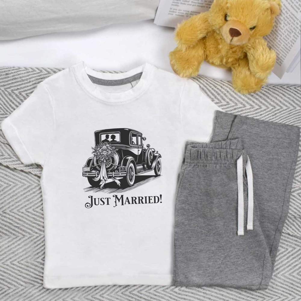 'Vintage Wedding Car' Kids Nightwear / Pyjama Set (KP053818) - Picture 8 of 10