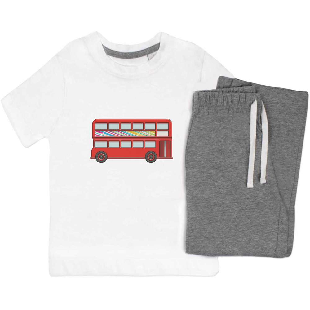 'London Bus' Kids Nightwear / Pyjama Set (KP024800) - Picture 9 of 10