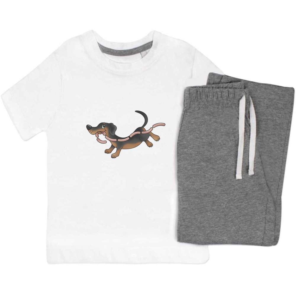 'Sausage Dog' Kids Nightwear / Pyjama Set (KP024416) - Picture 9 of 10