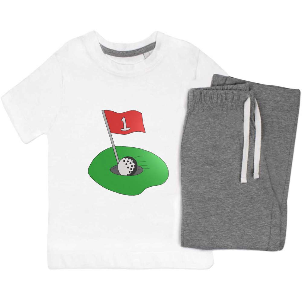'Golf Ball & Hole' Kids Nightwear / Pyjama Set (KP024625) - Picture 9 of 10