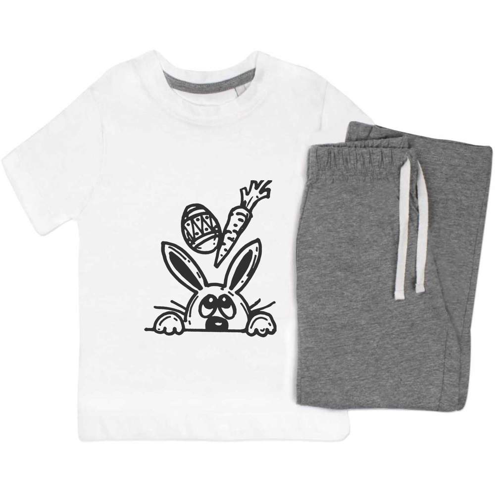 'Rabbit, Carrot & Easter Egg' Kids Nightwear / Pyjama Set (KP037735) - Picture 9 of 12