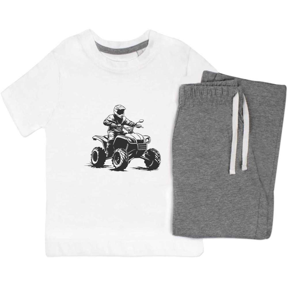 'Rider on Quad Bike' Kids Nightwear / Pyjama Set (KP049498) - Picture 9 of 10