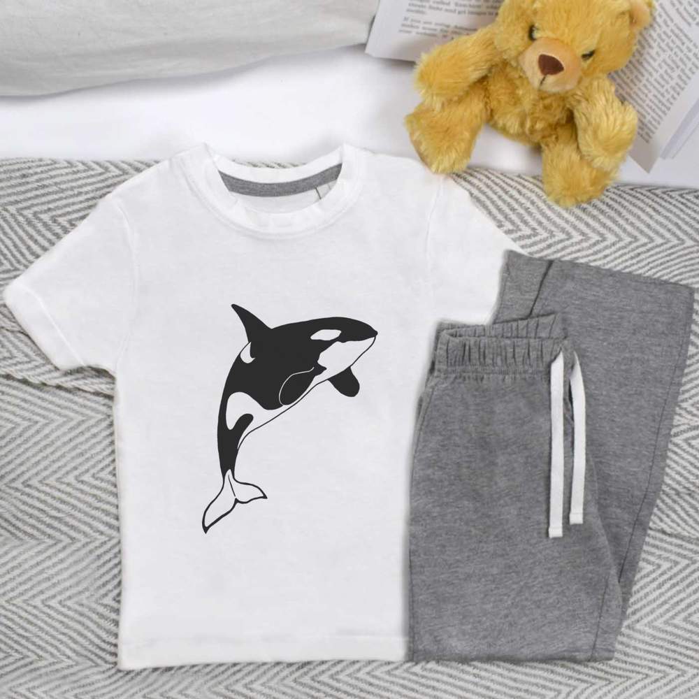 'Killer Whale' Kids Nightwear / Pyjama Set (KP003357) - Picture 10 of 10