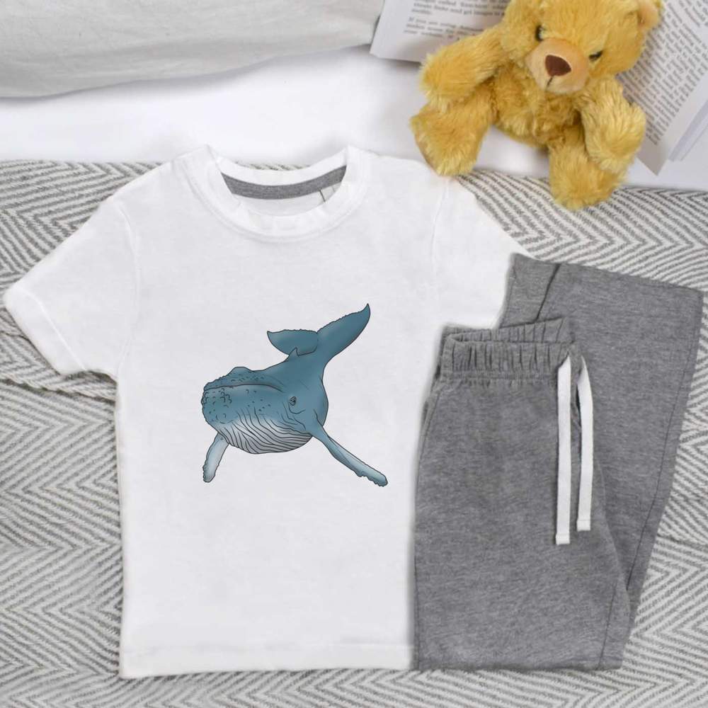 'Humpback Whale' Kids Nightwear / Pyjama Set (KP034849) - Picture 10 of 10