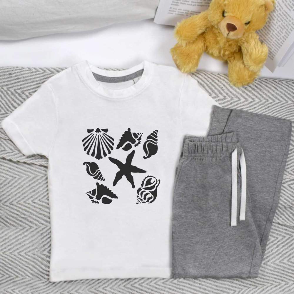 'Sea Shells & Starfish' Kids Nightwear / Pyjama Set (KP048660) - Picture 10 of 10