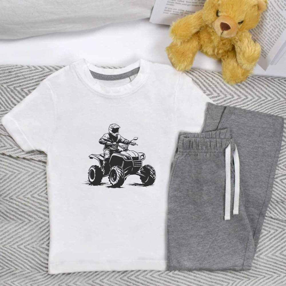 'Rider on Quad Bike' Kids Nightwear / Pyjama Set (KP049498) - Picture 10 of 10