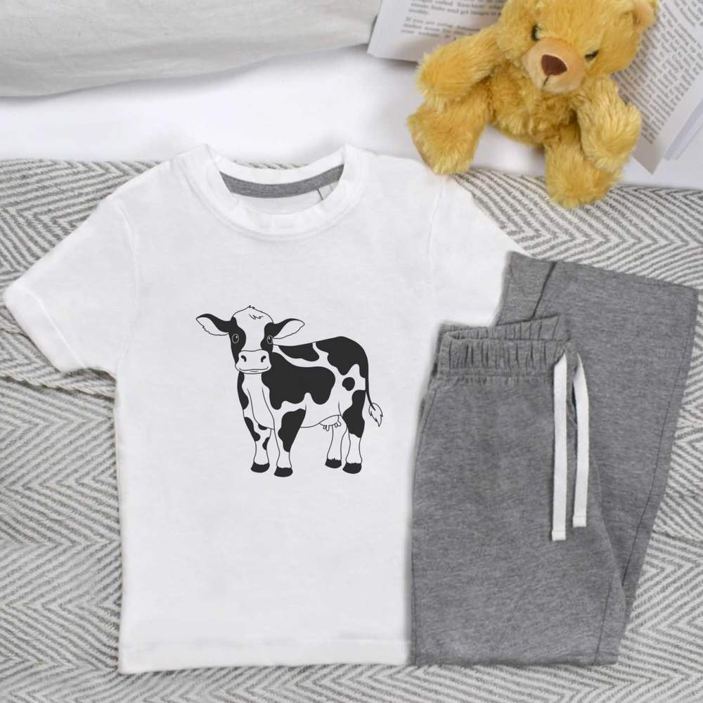 'Cute Dairy Cow' Kids Nightwear / Pyjama Set (KP051447) - Picture 10 of 10