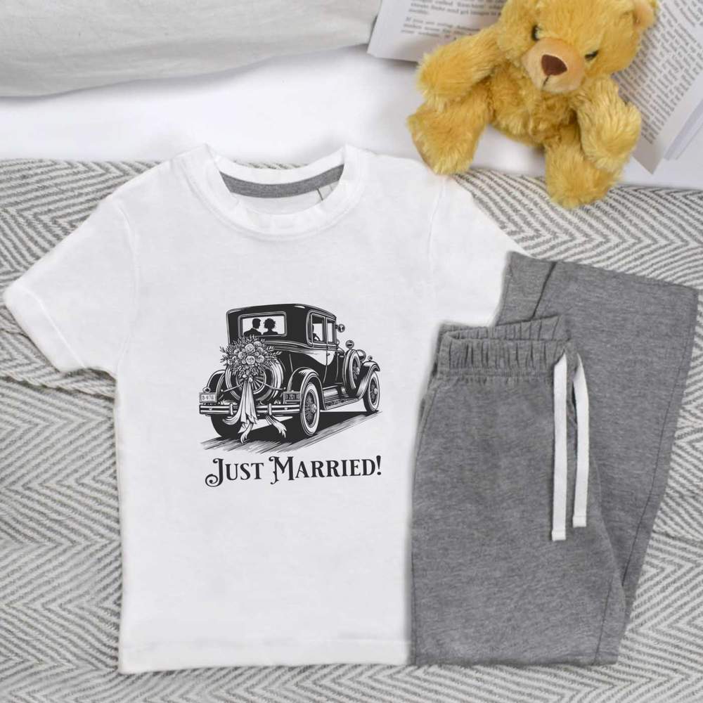 'Vintage Wedding Car' Kids Nightwear / Pyjama Set (KP053818) - Picture 10 of 10