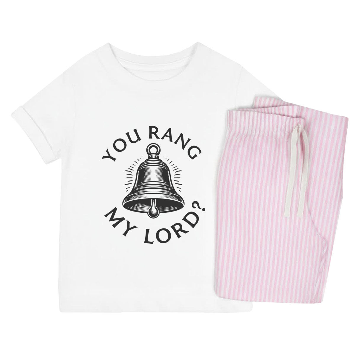 'You Rang My Lord' Kids Cotton Pyjama Set – Comfortable Children's Nightwear, Sleepwear and Loungewear -  Unisex for Boys and Girls - Pink, 5-6 Years (KP00396338)